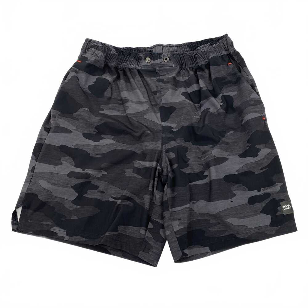 Saxx Men’s Camouflage Athletic Shorts | Gray M Regular